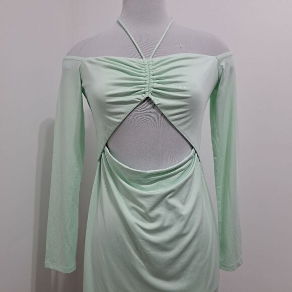 Princess Polly Sexy Cut Out Taylor Mini Dress Pistachio Size 12 - Picture 14 of 14